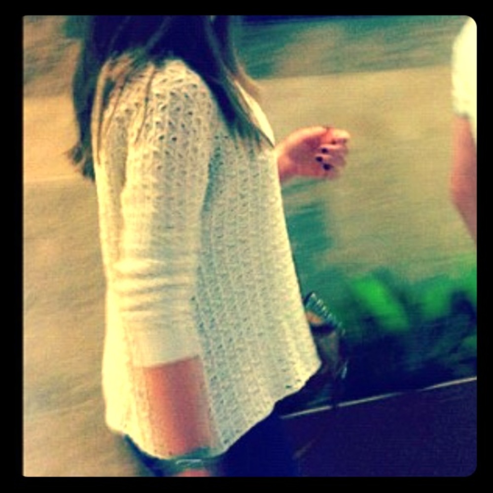 JOIE ivory/cream 100% cotton sweater - lightweight